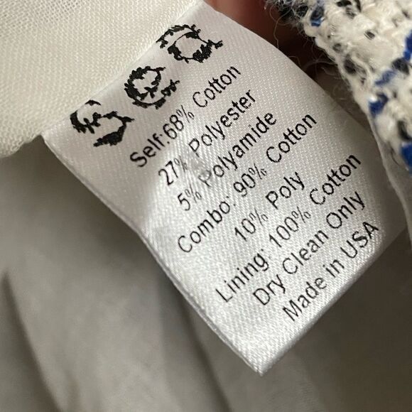 Sea New York Tweed Fit & Flare Dress w/White Floral Lace Cut Outs & Pockets (4) - Picture 9 of 16